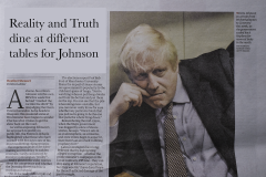 Reality and the Truth dine at different tabels for Johnson