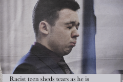 Racist teen sheds tears as he is freed
